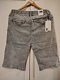 Шорти джинсові стрейч-сірі чоловічі, фото 4