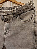 Шорти джинсові стрейч-сірі чоловічі, фото 6