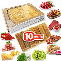 Чіпси золотисті «МІКС 10 СМАКІВ» упаковки по 100 грам (СВІЖІ терміни) Чіпси ящик 1 кг Чипси Жайвір