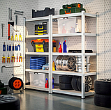 Стеллаж LEOBRO 180 х 360 х 40 см, 175кг/полка, 5 полок (LB-R175-GALX4), фото 3