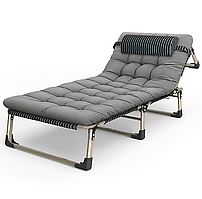 Розкладне ліжко (розкладачка) з подушкою LEOBRO Темна смужка