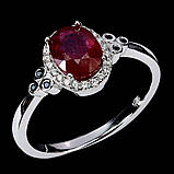 Каблучка. Натуральний рубін і шпінель. Срібло 925., фото 3