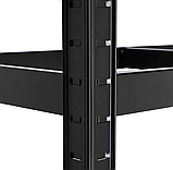 Стелаж LEOBRO Чорний 180 х 90 х 40 см, 175кг/полиця, 5 полиць (LB-R175-BLK), фото 3