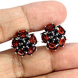 Сережки. Натуральний гранат і шпінель. Срібло 925., фото 2