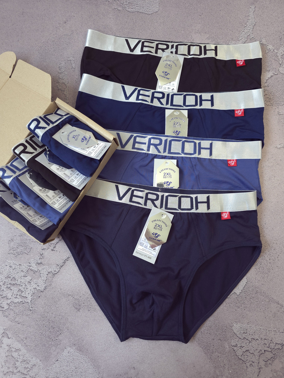 Чоловічі труси плавки сліпи від XL до 4XL  розміри  VERICOH чоловіча білизна, фото 1