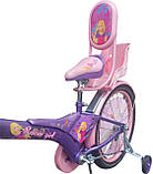 Дитячий сталевий 18 Racer Girl велосипед із багажником для ляльок і кошиком фіолетовий для дівчинки, фото 7