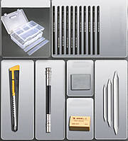 Набір для малювання 23 предметів у великому двоповерховому пеналі