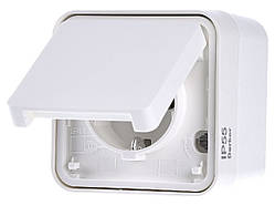 Розетка IP55 з заземленням і кришкою Біла - Berker W.1 47403512