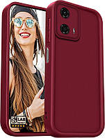 Матовий силіконовий чохол SHLab SoftProtect Motorola Moto G24 Power Wine