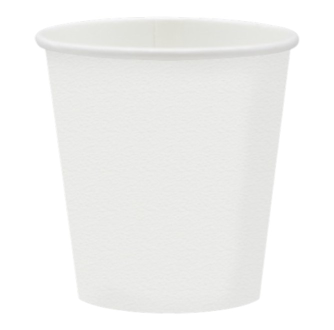 Стакан одноразовий паперовий для кави / чаю, одношаровий, білий, 110мл, 50шт/уп