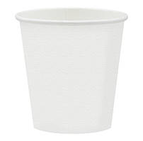 Стакан одноразовий паперовий для кави / чаю, одношаровий, білий, 110мл, 50шт/уп