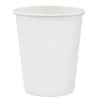 Стакан одноразовий паперовий для кави / чаю, одношаровий, білий, 175мл, 50шт/уп
