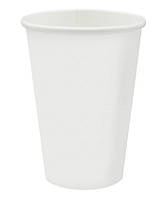 Стакан одноразовий паперовий для кави / чаю, одношаровий, білий, 250мл, 50шт/уп
