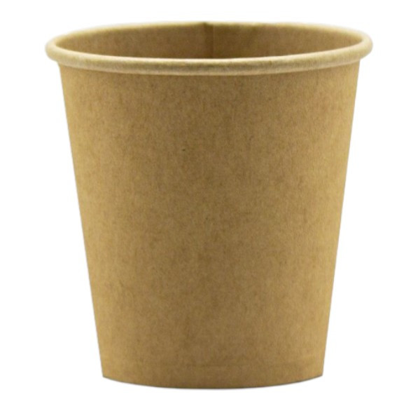 Стакан паперовий одноразовий для кави / чаю, одношаровий, крафтовий, 110мл, 50шт/уп