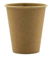 Стакан паперовий одноразовий для кави / чаю, одношаровий, крафтовий, 175мл, 50шт/уп