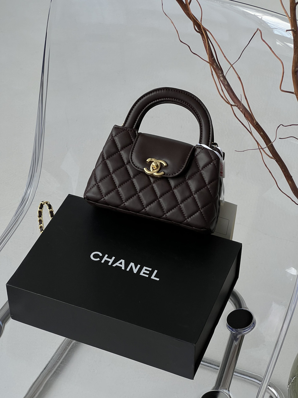 Сумка жіноча Chanel Kelly Bag Premium шоколадний клатч Шанель, фото 1