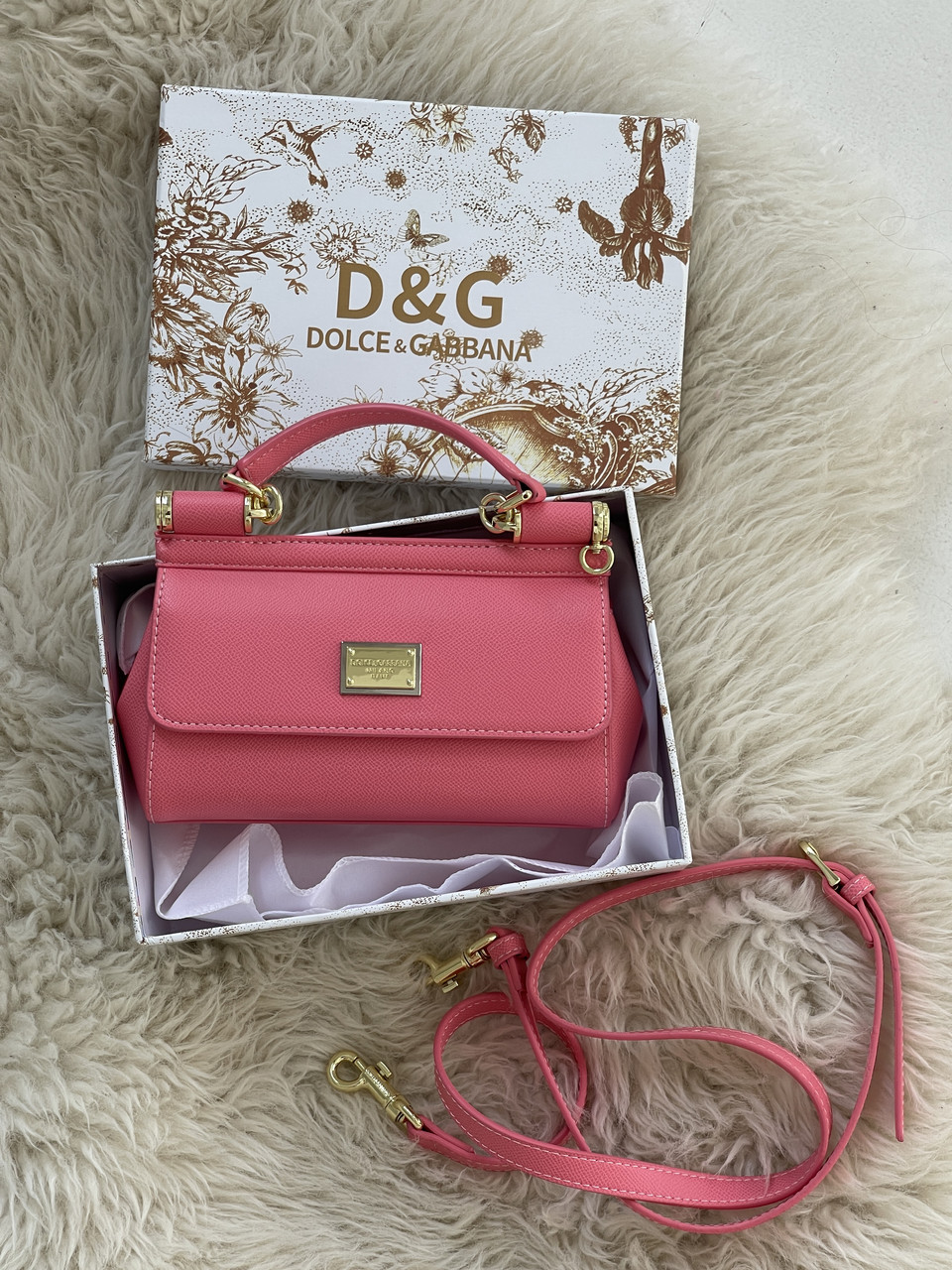 Сумка жіноча Sicily 19cm рожевий Дольче Габбана, фото 1