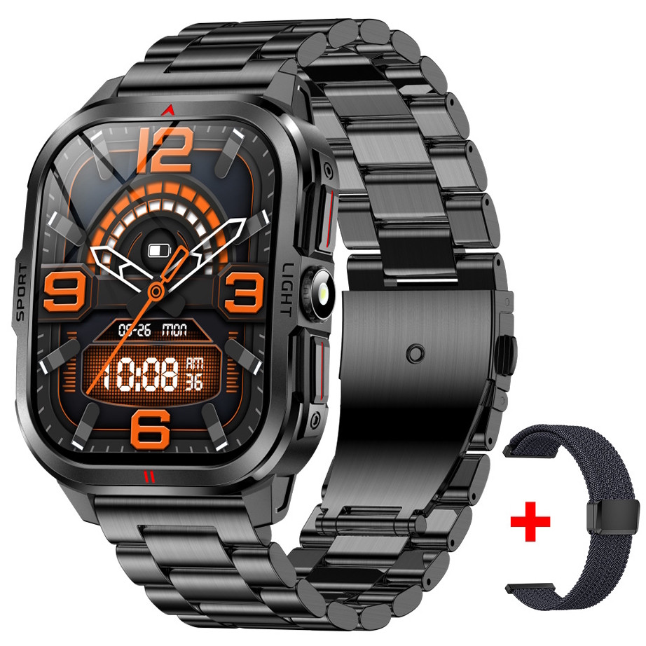 UWatch Розумний смарт годинник Smart Fanastic Steel, 2 ремінці