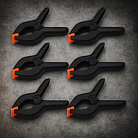 Струбцини 3 дюйми пластикові SUPER PANDA (6 шт.) — надійні зажими для фіксації матеріалів