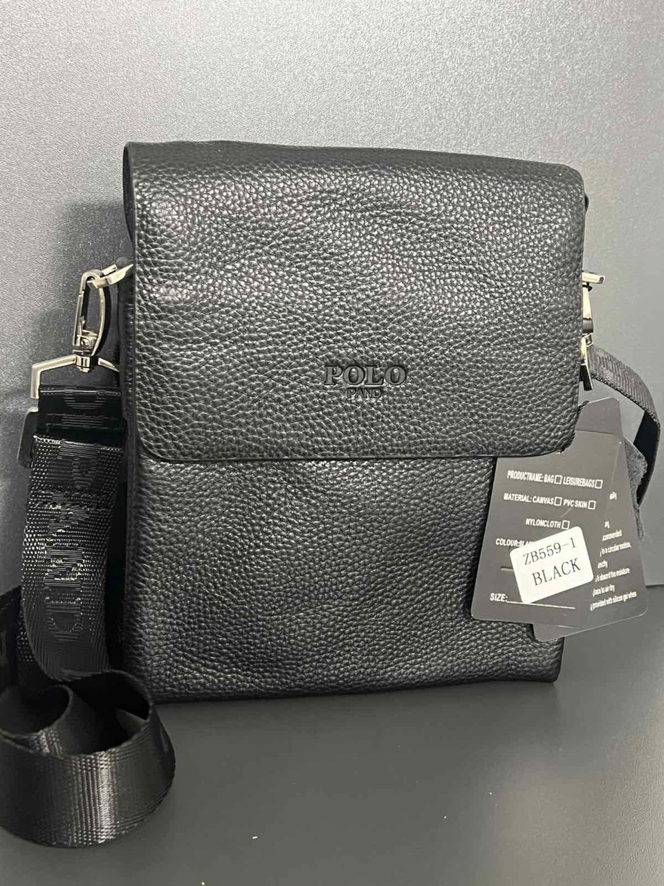 Чоловіча шкіряна вертикальна сумка від фірми Polo гуртом/роздріб, фото 1