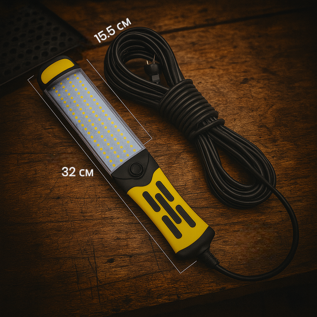 Інспекційний ліхтар Bailong переносний COB LED з магнітом, гачком і кабелем 10 м для СТО та ремонту