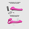 Безремний страпон із вібрацією Strap-On-Me Vibrating Fuchsia L, діаметр 3,7 см, пульт ДК, регульований Bomba💣, фото 4