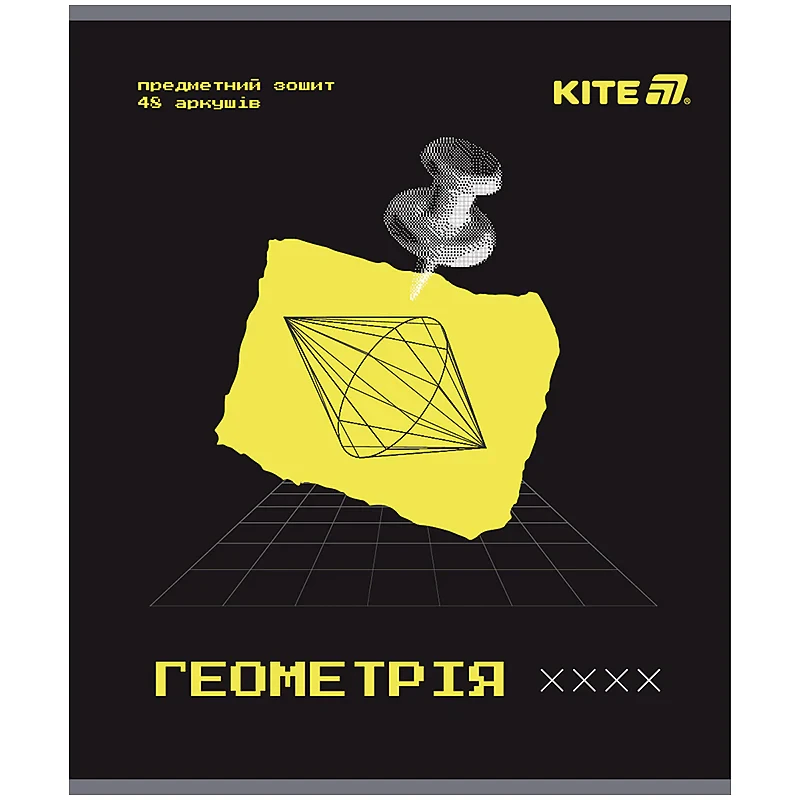 Зошит предметний Kite Techno K25-240-1, 48 аркушів, клітинка, геометрія, фото 1