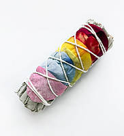 Біла шавлія для окурювання + кольорові пелюстки троянд