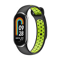 Ремінець BeCover Vents Style для Xiaomi Mi Smart Band 9 Black Green (711984)