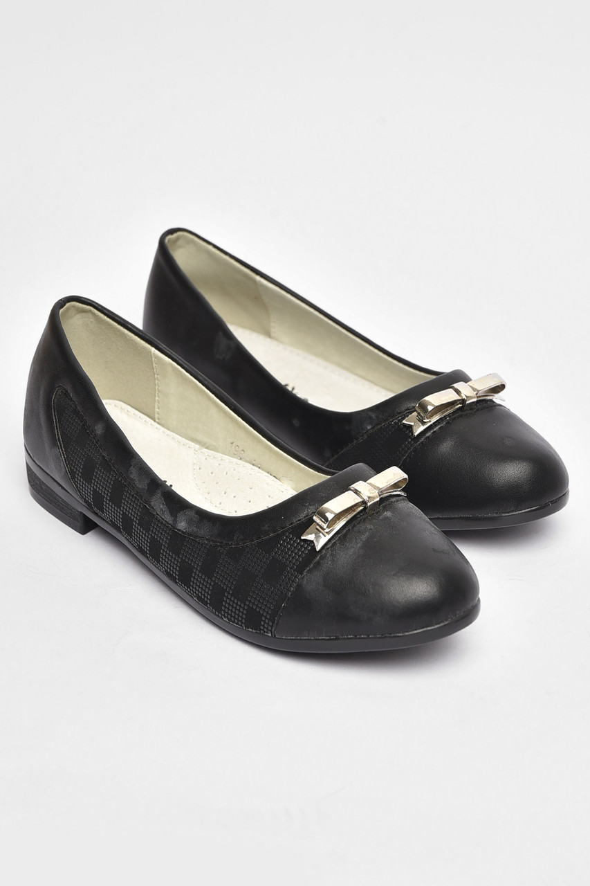 Балетки дитячі дівчинка однотонні чорного кольору р.34 204351T Безкоштовна доставка, фото 1