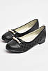 Балетки дитячі дівчинка однотонні чорного кольору р.34 204351T Безкоштовна доставка, фото 2