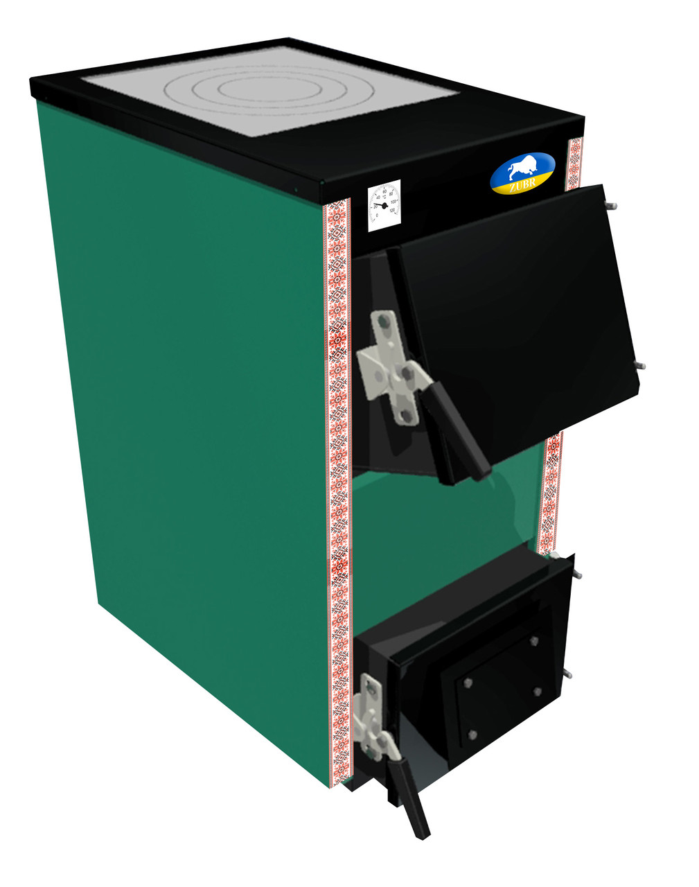 Котел тривалого горіння ZUBR EKO з плитою 18 кВт, фото 1