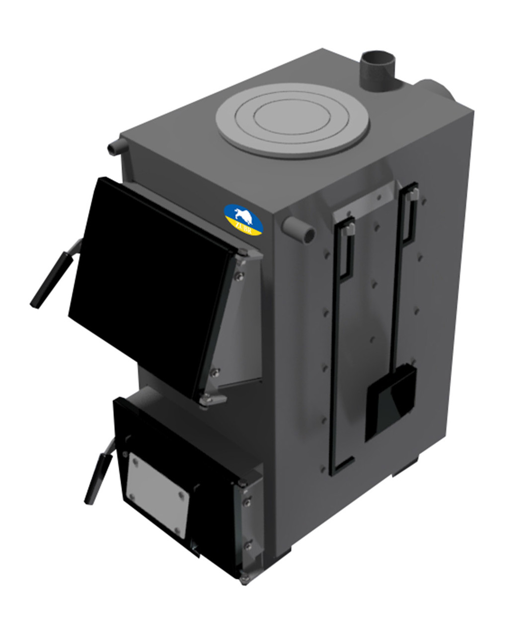 Твердопаливний котел Zubr Classic плита 15 кВт, фото 1