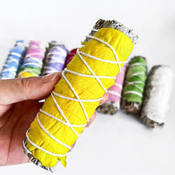 Біла шавлія для окурювання + жовті пелюстки троянд