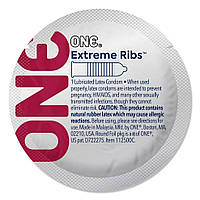 Набір рельєфних латексних презервативів One Extreme Ribs (ціна за 5 шт.)