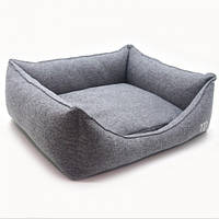 Лежак диван для собак і кішок Джерсі No1- 40x50x22 см сірий
