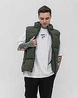 Жилет пух зелений