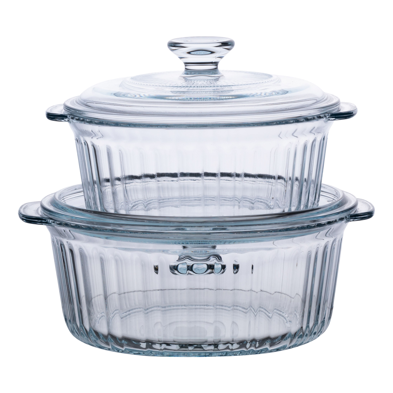 Форми для запікання набір 2 шт скляні з кришками круглі HP-34-26, фото 1