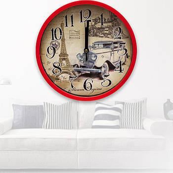 Настінний круглий годинник 19 см на батарейках 552-10 Годинник у будинок