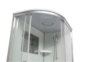 Душовий бокс VERONIS BN3 120 R 120х80х220см на низькому піддоні асиметричний прозоре скло розсувні двері, фото 4