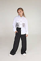 Палаццо чорні брюки для дівчинки замшеві Смайл Тайм SmileTime Upper