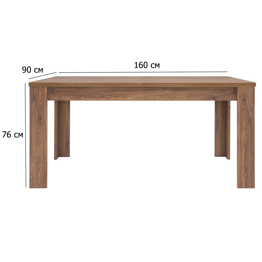 Обідній стіл на кухню Герман 160х90 см дуб стерлінг на чотирьох ніжках в еко стилі, фото 1