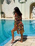 Парео з бахромою, пляжне кольорове парео під будь-який купальник, фото 5