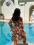 Парео з бахромою, пляжне кольорове парео під будь-який купальник, фото 6