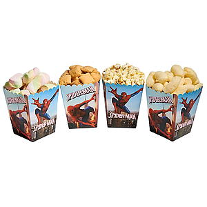 Коробки для солодощів та попкорну Людина Павук 5шт