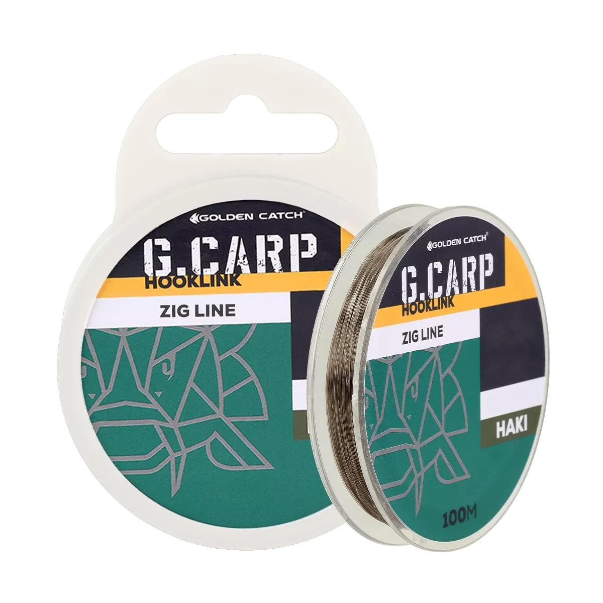 Повідковий матеріал для Zig Rig (Зіг-ріг) GC G.Carp Zig Line 100м 0.23мм 4.2кг Khaki, фото 1