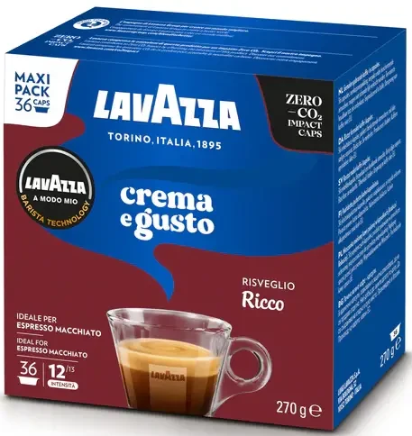 Кава в капсулах Lavazza A Modo Mio Ricco 36 шт Лаваза Модо Міо Італія міцна кава, фото 1