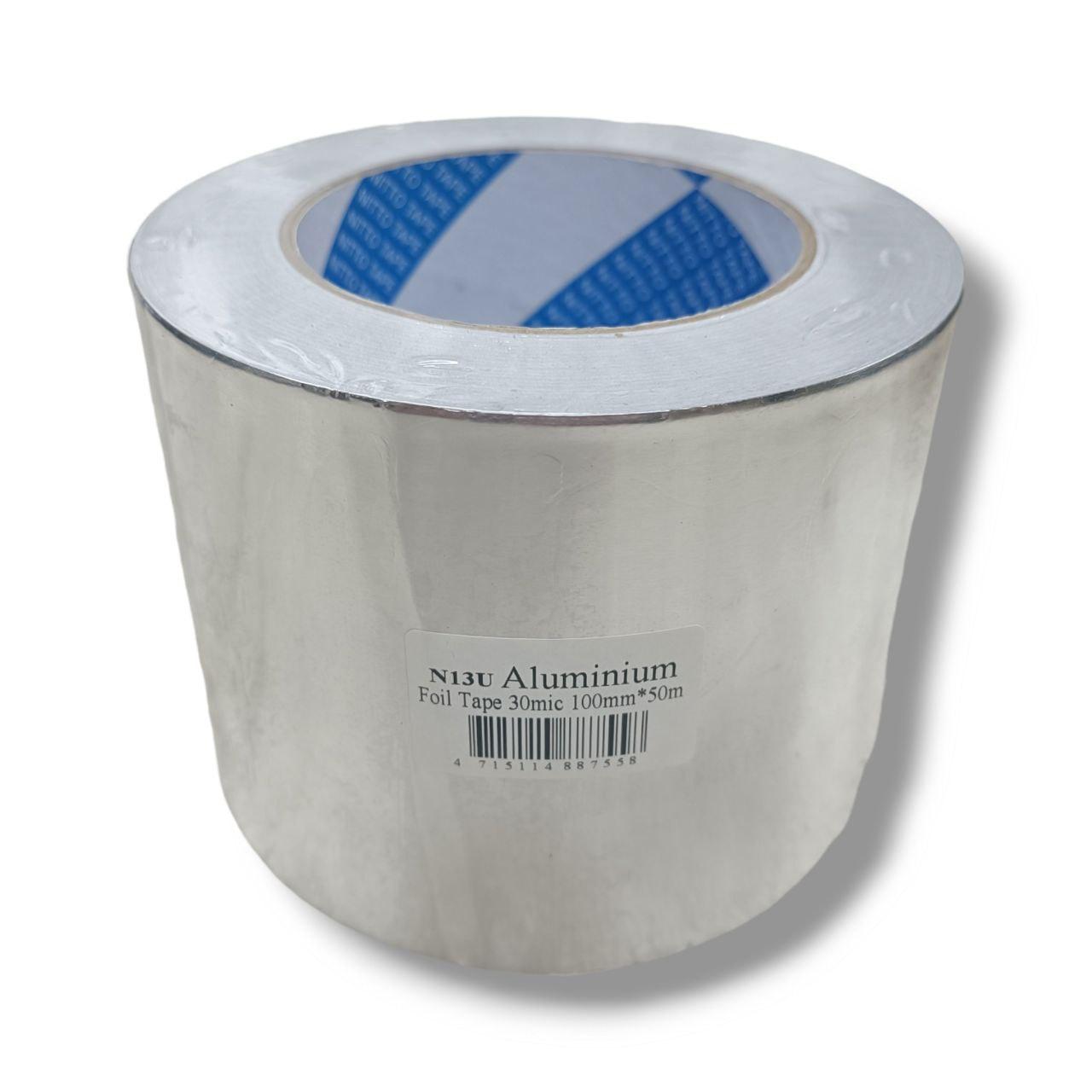 Скотч термостійкий (+200°С) алюмінієвий 100 мм х 50 м 30 мкм