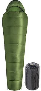 Спальник Ferrino Yukon Pro 0°C Green, Left | Універсальний трисезонний спальний мішок-кокон з капюшоном