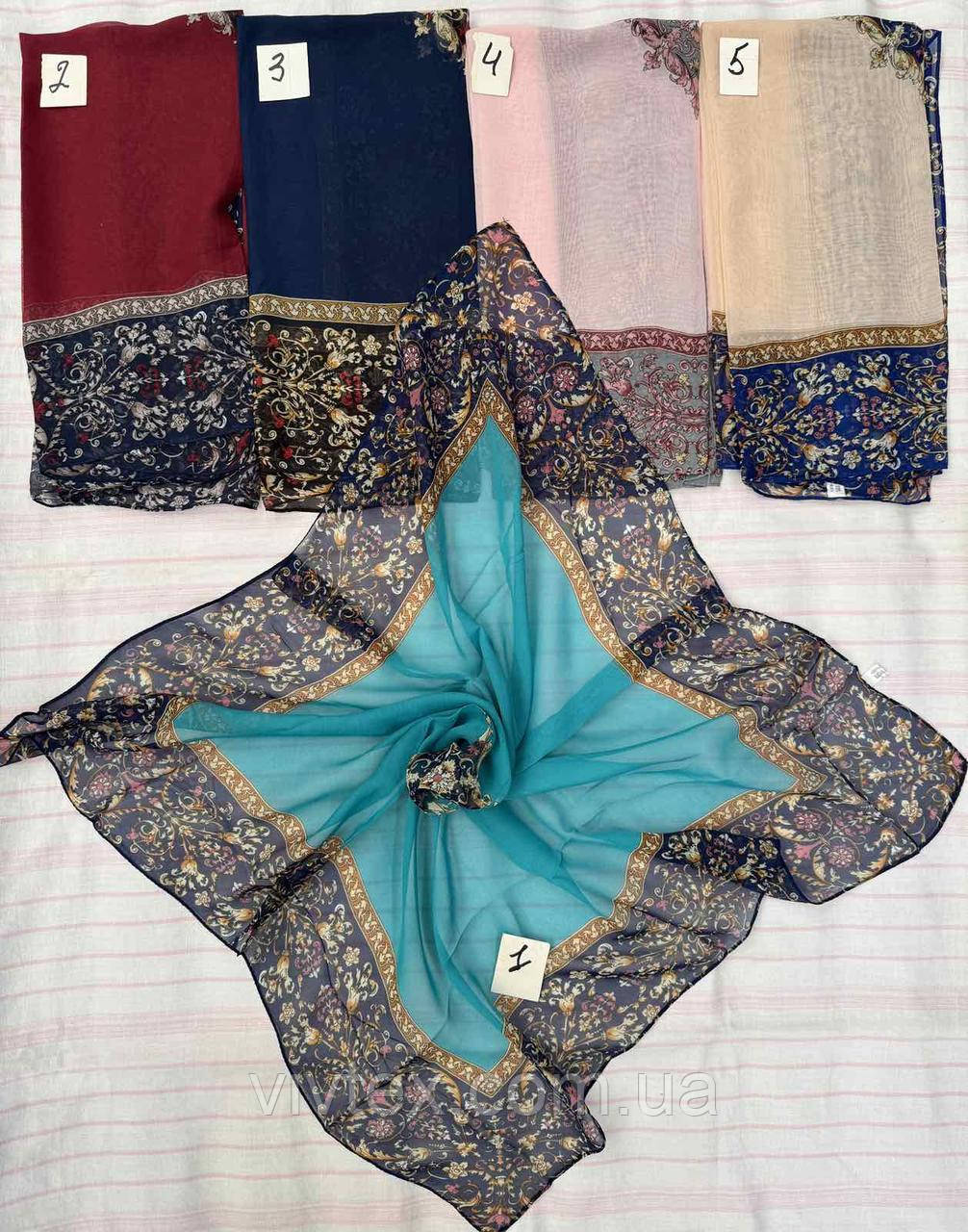 Хустка жіноча шифонова 65х65, фото 1